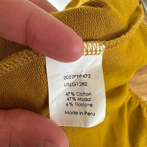 Universal Standard Women’s *Altered Superfine French Terry Jumpsuit in Mustard Y - Picture 16 of 16